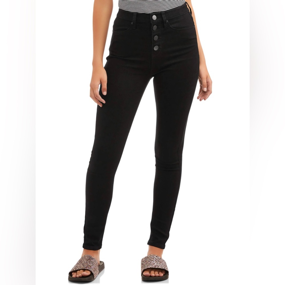 No Boundaries Black High Rise Skinny Jeans Size 9